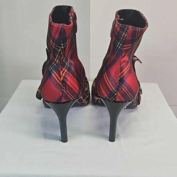 Plaid and Leopard Print Women's Shoes - Picture 6 of 15